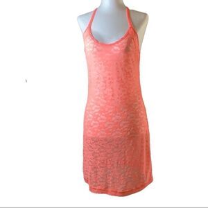 Victoria’s Secret Sheer Pink Négligée Size Medium T-back Lacy